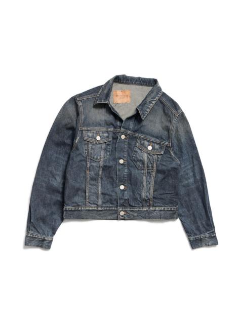 BALENCIAGA Women's Off-shoulder Jacket in Dark Blue