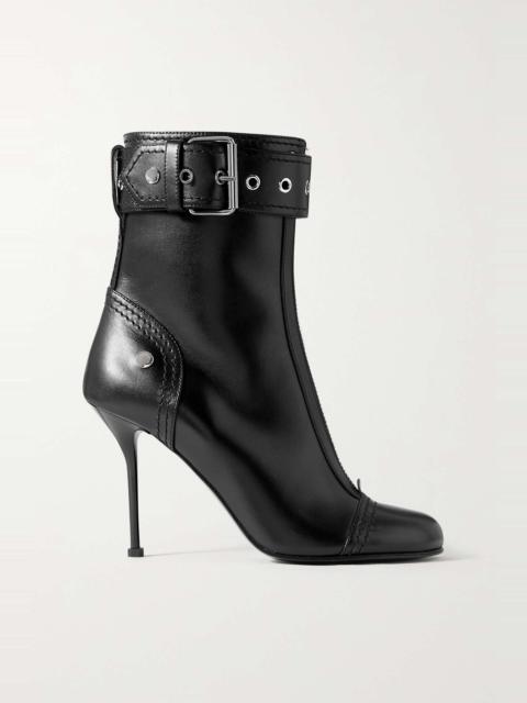 Alexander McQueen Punk buckled leather ankle boots