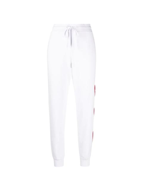 heart logo-patch cut-out track pants