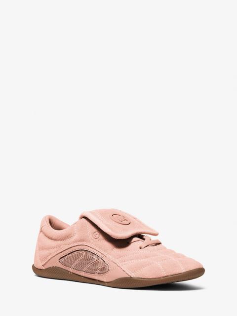 MICHAEL KORS Kyler Suede and Mesh Trainer