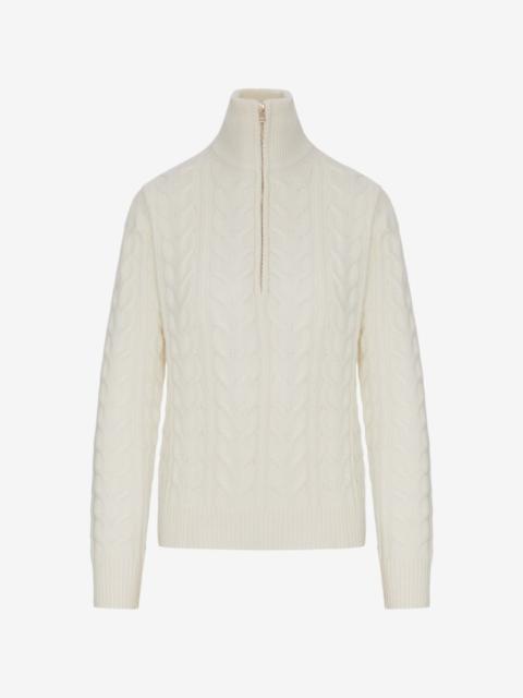 Max Mara cable-knit quarter-zip sweater