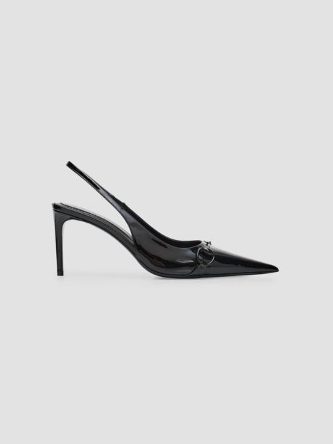 GUCCI Women's Donna 80MM Patent Leather Slingback Pumps - Nero