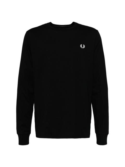 Fred Perry logo-embroidered long-sleeved T-shirt