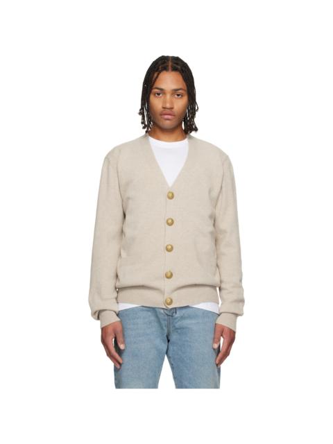 Balmain Beige Eco-Cashmere Cardigan