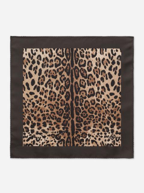 Dolce & Gabbana Leopard-print silk pocket square