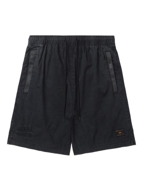ALPHA INDUSTRIES logo-patch shorts