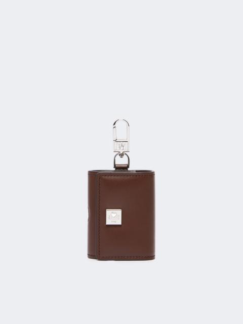 Max Mara EARPHONECASE Leather earphone pouch - COCOA