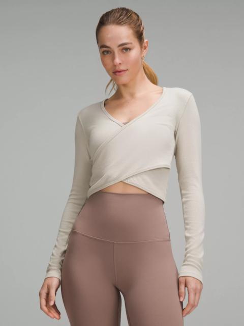lululemon Wrap-Front Ribbed Long-Sleeve Top