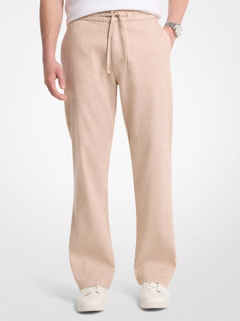 MICHAEL KORS Linen and Cotton Blend Pants