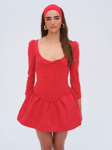 For Love & Lemons Aliyah Pointelle Mini Dress