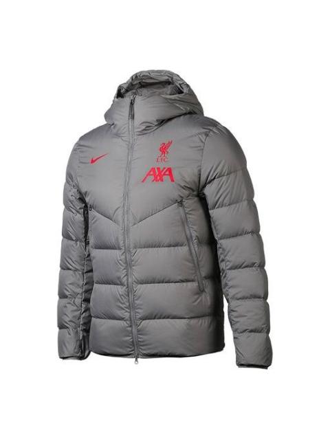 Nike Nike Strike Printing Pattern hooded down Jacket Gray DA6665-087