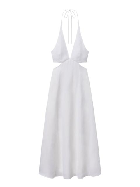 A.L.C. Evelena Tie-Back Linen Midi Dress