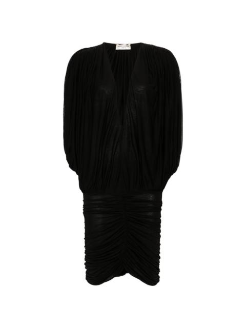 SAINT LAURENT draped mini dress