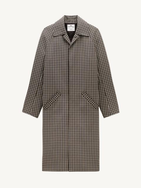 courrèges CHECK OVERSIZED COAT