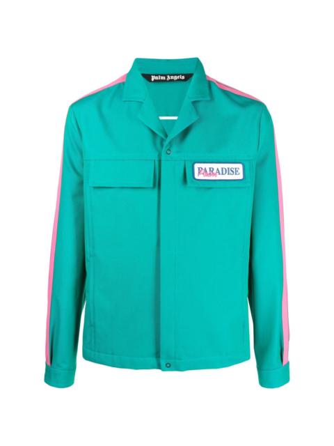 Palm Angels Paradise-embroidered shirt jacket