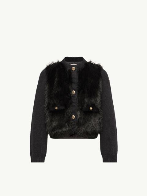 Moncler Alpaca & Wool Blend Padded Cardigan