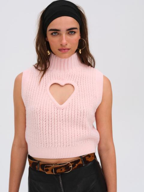 For Love & Lemons Rebecca Heart Sweater Vest