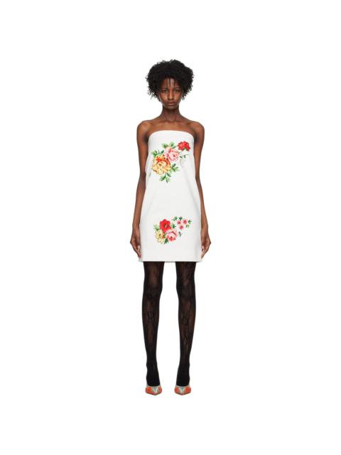 We11done White Printed Minidress
