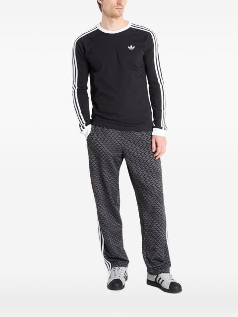 adidas logo-embroidered long-sleeve T-shirt