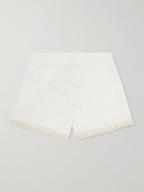 Stella McCartney Crochet-trimmed Cotton Shorts