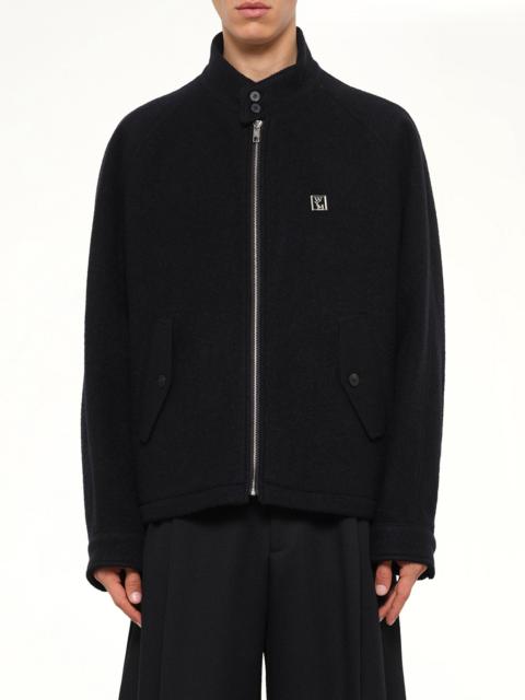 Wooyoungmi Alpaca Zipped Blouson in Black