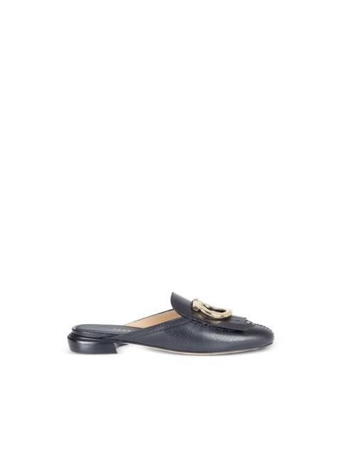 FERRAGAMO Gancini fringed mules