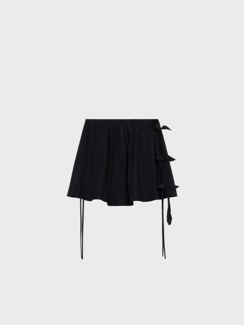 Blumarine MINI SKIRT IN POPLIN WITH DRAWSTRING