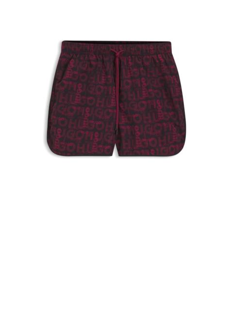 HUGO SWIM SHORTS WITH ALL-OVER PRINT