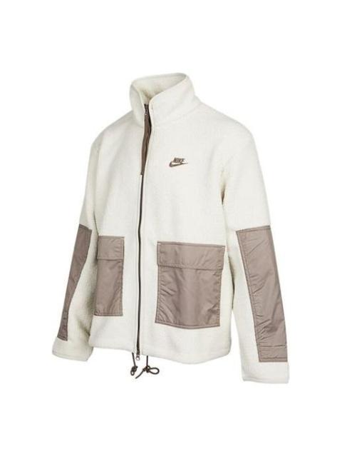Nike fleece zipped hooded jacket 'White' DV8183-072