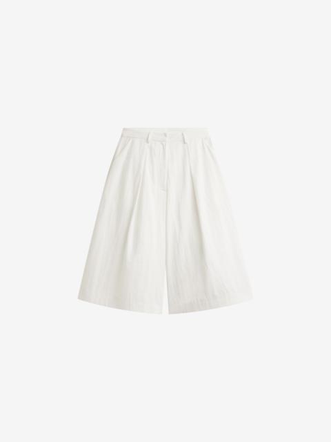 The Frankie Shop Aurea Wide Bermuda Shorts - Ivory