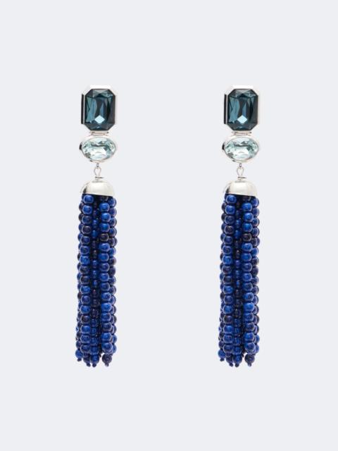 Jennifer Behr Embellished fringed drop earrings