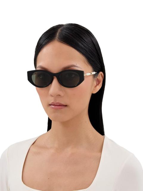GUCCI Women's Pearls & Strass 54MM Cat-Eye Sunglasses - Black