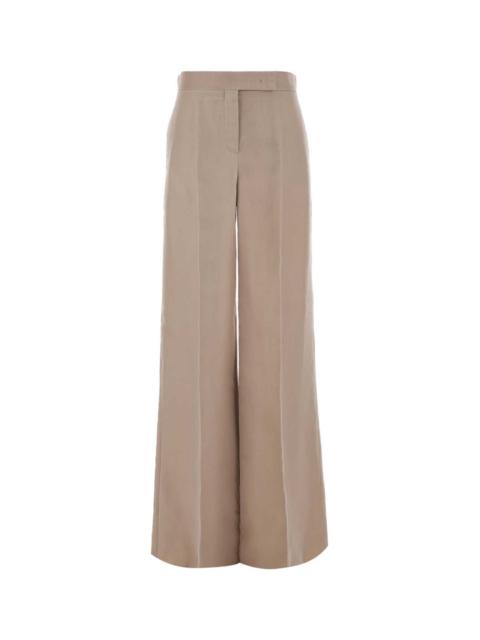 Max Mara Powder Pink Organza Rasoio Pant Sabbia Exterior: Silk Pantaloni