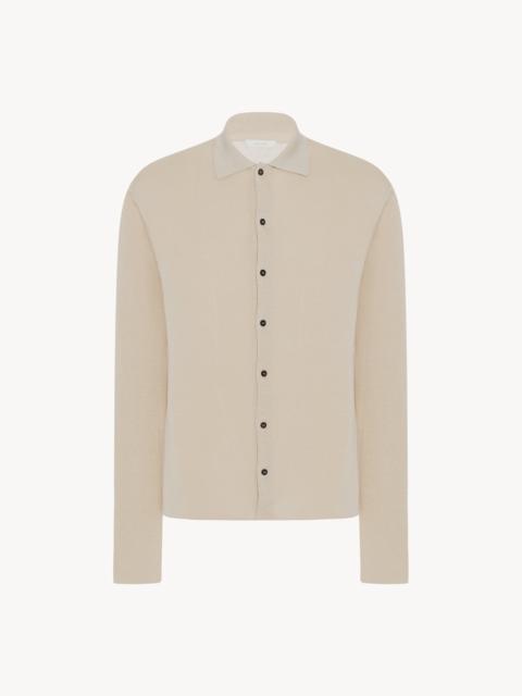 The Row Lorde Cardigan in Linen and Silk