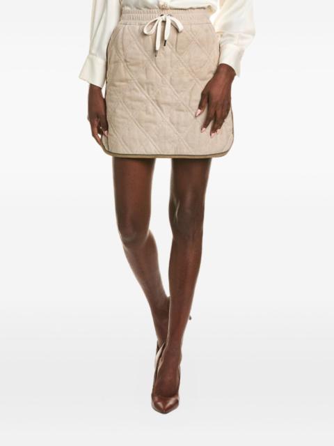 Brunello Cucinelli quilted drawstring mini skirt