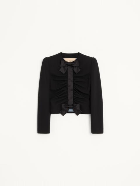 Valentino CROPPED JACKET IN CRISPY LIGHT WOOL
