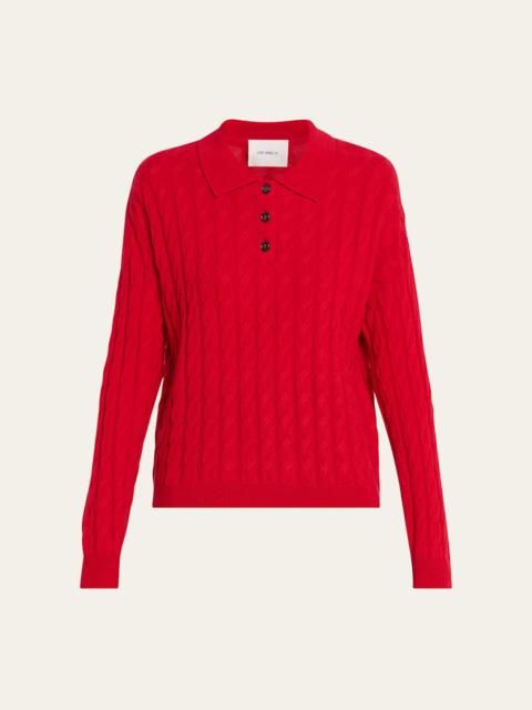 LISA YANG Magnolie Cashmere Cable-Knit Sweater