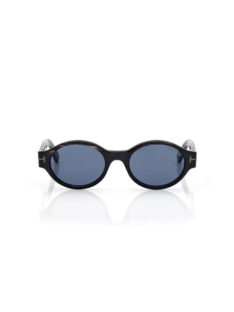 TOM FORD OVAL HORN SUNGLASSES