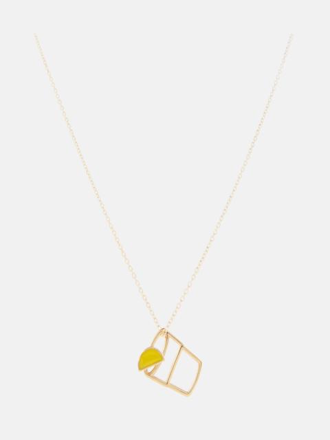 ALIITA Tequila 9kt yellow gold necklace with enamel