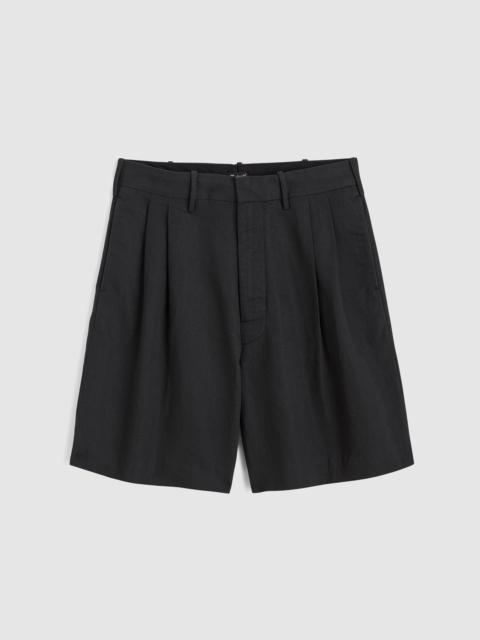 Madewell Double-Pleated Shorts in Meridian Linen Blend