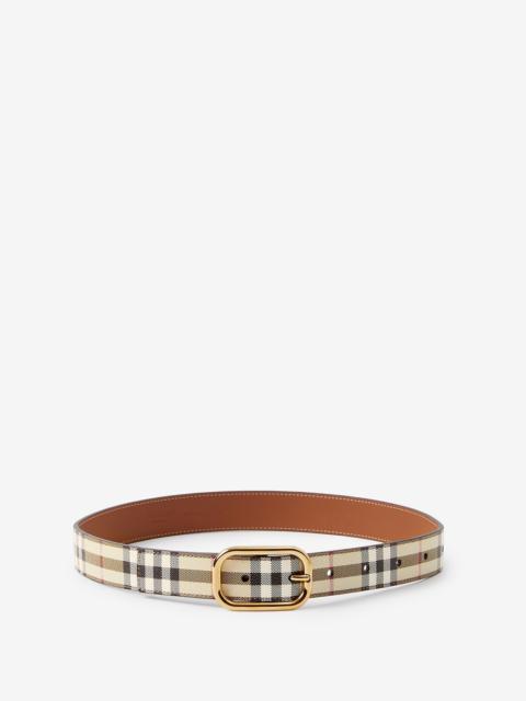 Burberry Check and Leather Belt