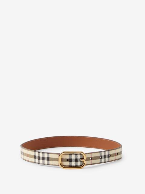 Burberry Check and Leather Belt