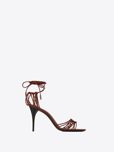 SAINT LAURENT babylone sandals in smooth leather
