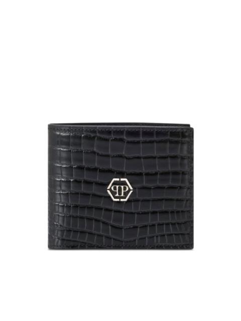 PHILIPP PLEIN logo-detail leather wallet