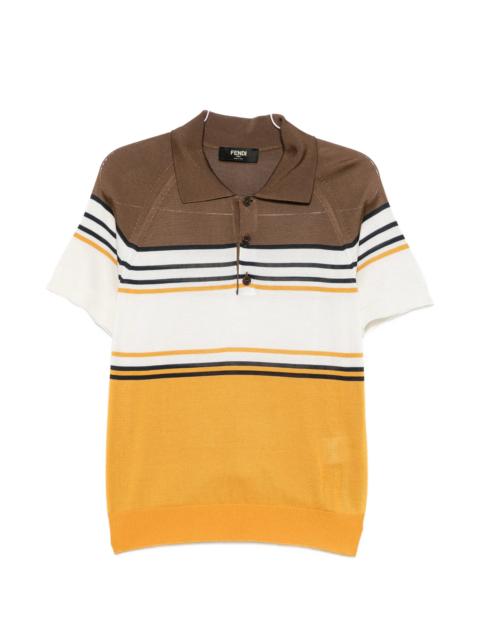 FENDI striped polo shirt