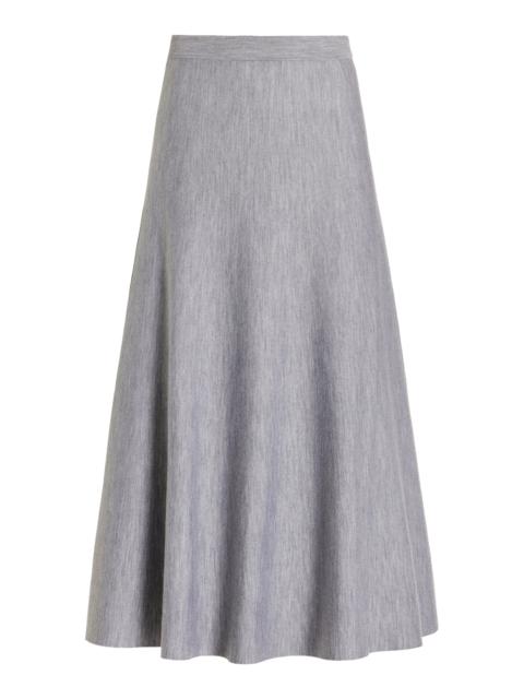 GABRIELA HEARST Freddie Skirt in  Heather Grey Cashmere Wool