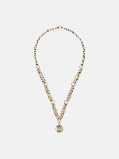 FOUNDRAE 18kt gold pendant necklace with diamonds