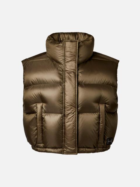 HOGAN Cropped Down Gilet Green