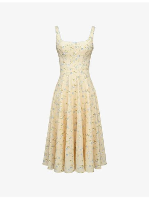 House of CB Jaime Floral Cotton Midi Dress
