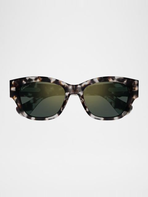 Cartier Acetate Rectangle Sunglasses
